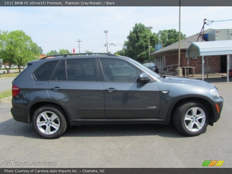 Platinum Gray Metallic / Black 2012 BMW X5 xDrive35i Premium