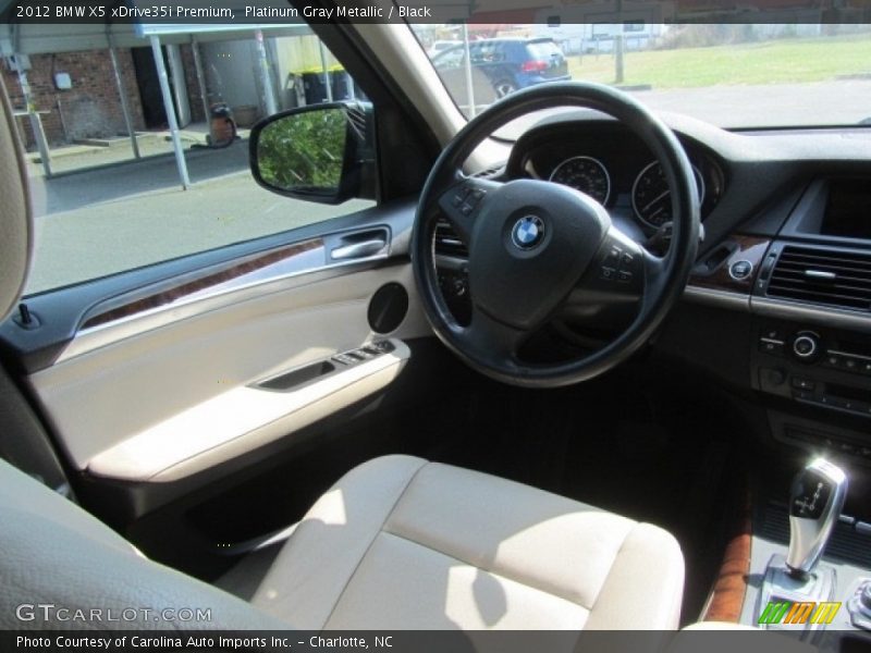 Platinum Gray Metallic / Black 2012 BMW X5 xDrive35i Premium