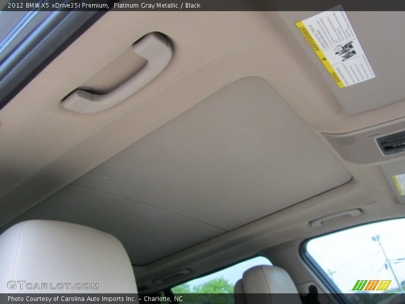 Platinum Gray Metallic / Black 2012 BMW X5 xDrive35i Premium