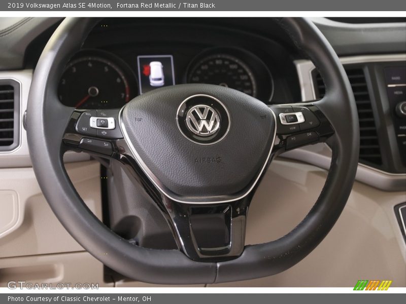 Fortana Red Metallic / Titan Black 2019 Volkswagen Atlas SE 4Motion
