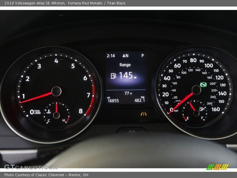 Fortana Red Metallic / Titan Black 2019 Volkswagen Atlas SE 4Motion