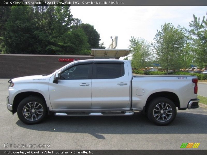 Silver Ice Metallic / Jet Black 2019 Chevrolet Silverado 1500 LT Crew Cab 4WD