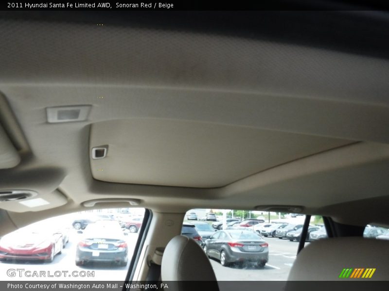 Sonoran Red / Beige 2011 Hyundai Santa Fe Limited AWD