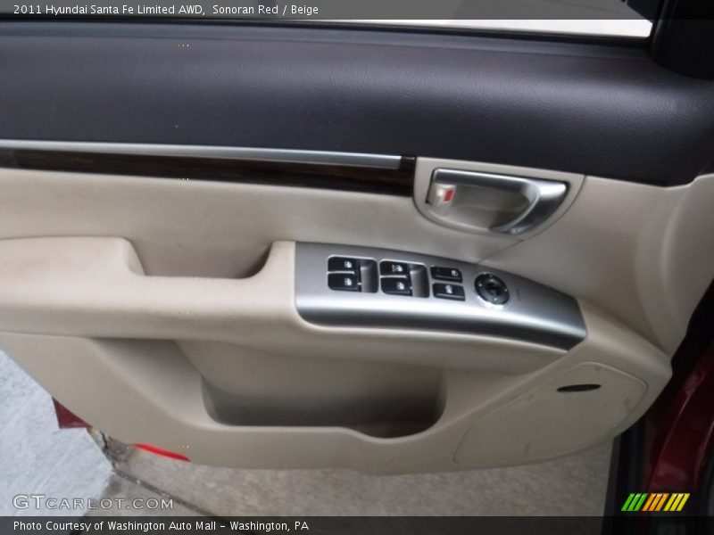 Sonoran Red / Beige 2011 Hyundai Santa Fe Limited AWD
