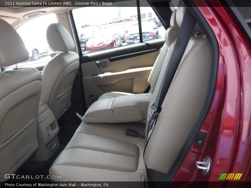 Sonoran Red / Beige 2011 Hyundai Santa Fe Limited AWD