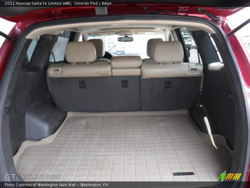 Sonoran Red / Beige 2011 Hyundai Santa Fe Limited AWD