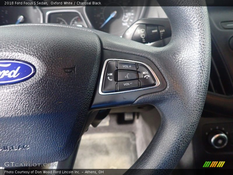 Oxford White / Charcoal Black 2018 Ford Focus S Sedan