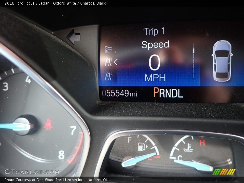 Oxford White / Charcoal Black 2018 Ford Focus S Sedan