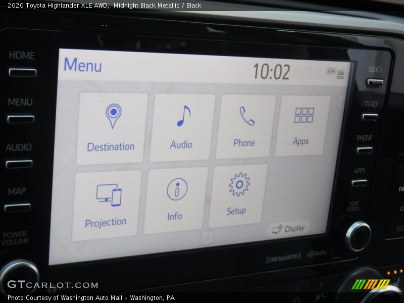 Midnight Black Metallic / Black 2020 Toyota Highlander XLE AWD