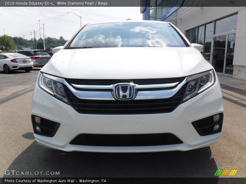 White Diamond Pearl / Beige 2019 Honda Odyssey EX-L