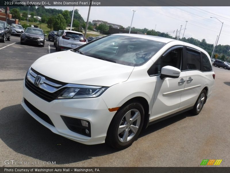 White Diamond Pearl / Beige 2019 Honda Odyssey EX-L
