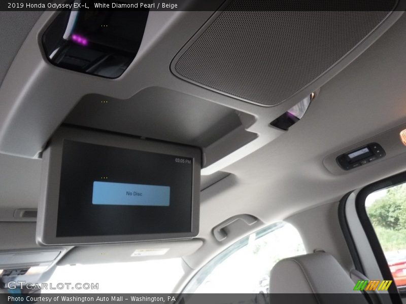 White Diamond Pearl / Beige 2019 Honda Odyssey EX-L