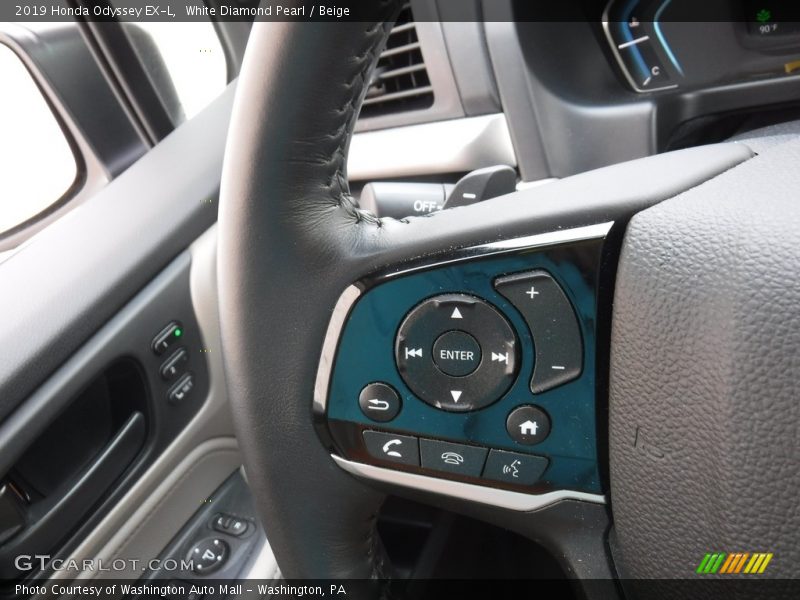 White Diamond Pearl / Beige 2019 Honda Odyssey EX-L