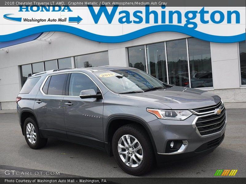Graphite Metallic / Dark Atmosphere/Medium Ash Gray 2018 Chevrolet Traverse LT AWD