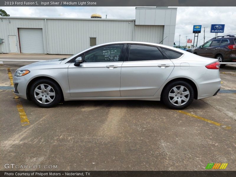 Ingot Silver / Medium Light Stone 2019 Ford Fusion S