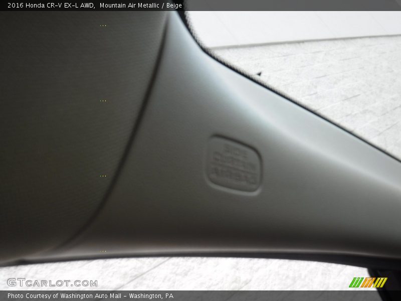 Mountain Air Metallic / Beige 2016 Honda CR-V EX-L AWD
