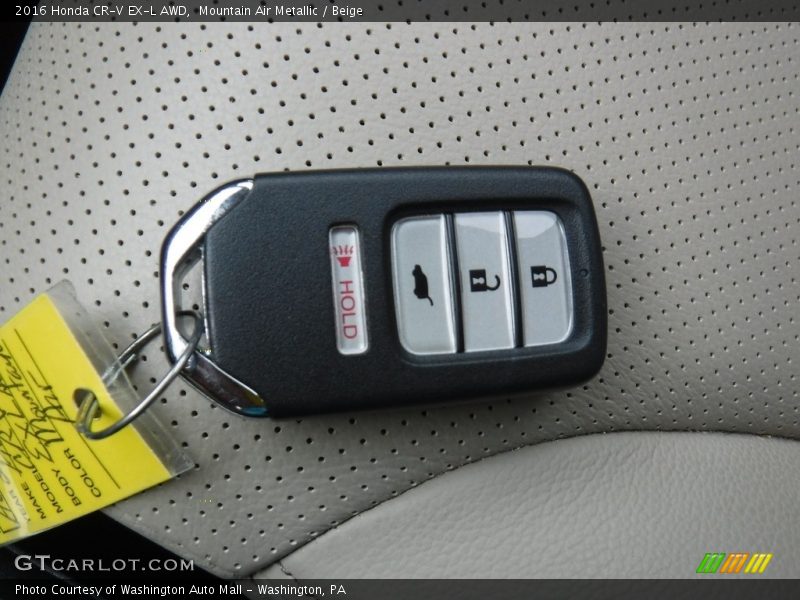 Keys of 2016 CR-V EX-L AWD