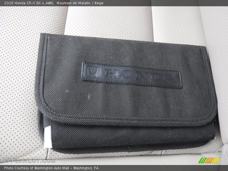 Mountain Air Metallic / Beige 2016 Honda CR-V EX-L AWD