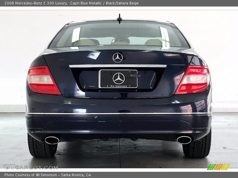 Capri Blue Metallic / Black/Sahara Beige 2008 Mercedes-Benz C 300 Luxury