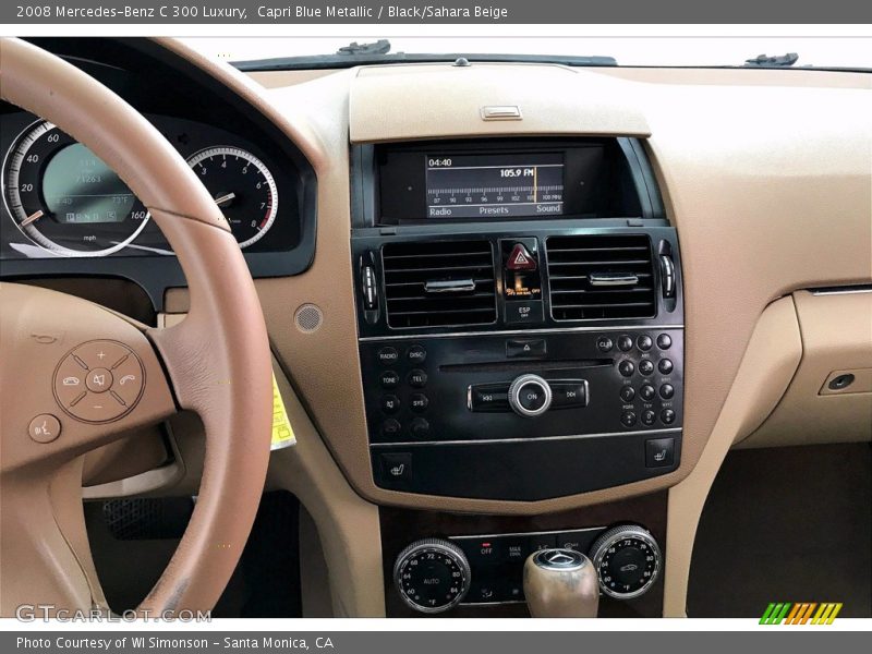 Capri Blue Metallic / Black/Sahara Beige 2008 Mercedes-Benz C 300 Luxury