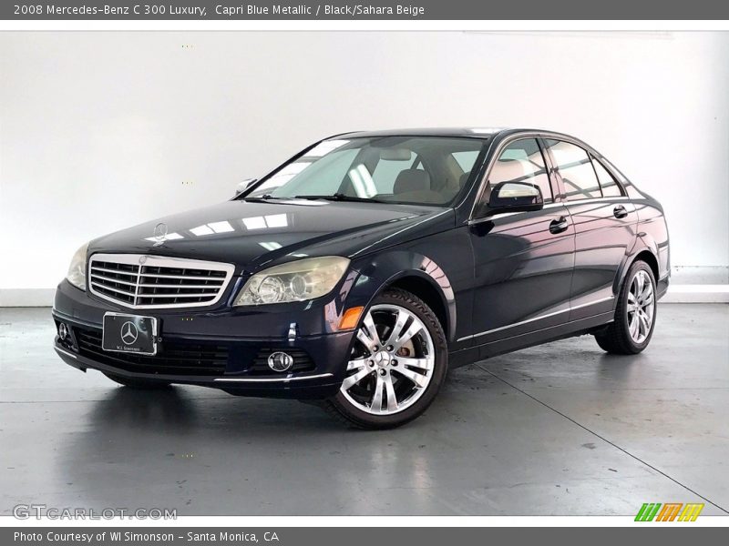 Capri Blue Metallic / Black/Sahara Beige 2008 Mercedes-Benz C 300 Luxury