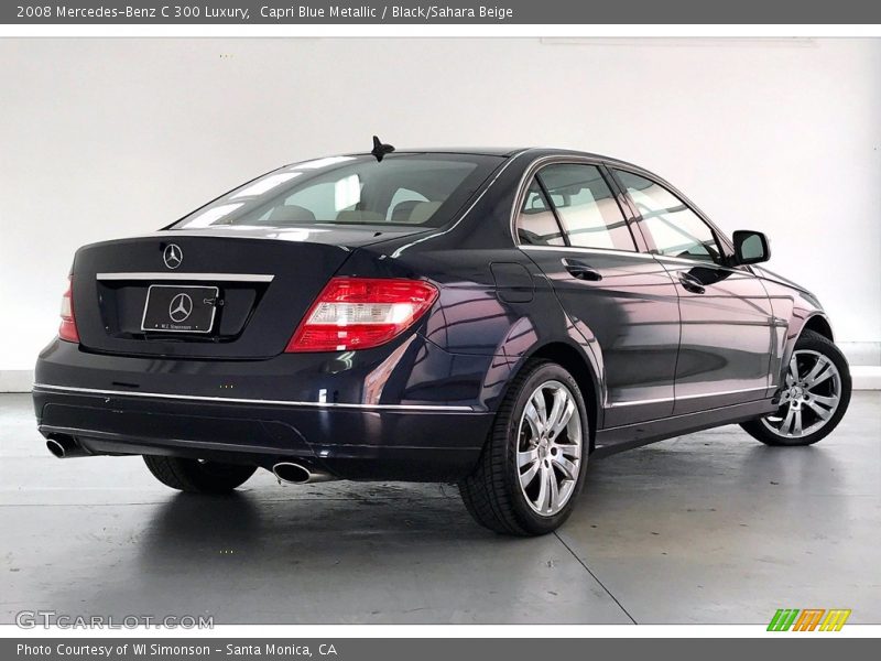 Capri Blue Metallic / Black/Sahara Beige 2008 Mercedes-Benz C 300 Luxury