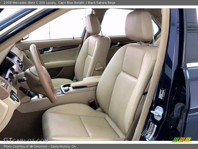 Capri Blue Metallic / Black/Sahara Beige 2008 Mercedes-Benz C 300 Luxury