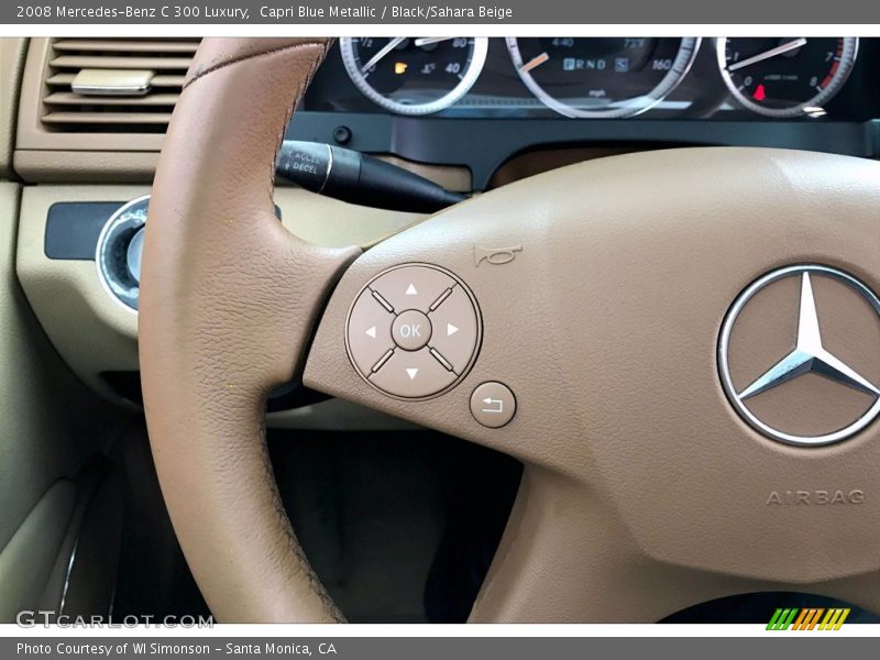 Capri Blue Metallic / Black/Sahara Beige 2008 Mercedes-Benz C 300 Luxury