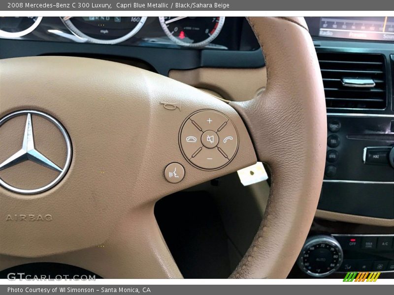 Capri Blue Metallic / Black/Sahara Beige 2008 Mercedes-Benz C 300 Luxury