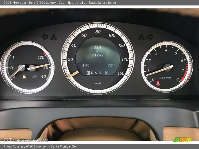 Capri Blue Metallic / Black/Sahara Beige 2008 Mercedes-Benz C 300 Luxury