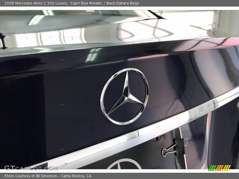 Capri Blue Metallic / Black/Sahara Beige 2008 Mercedes-Benz C 300 Luxury