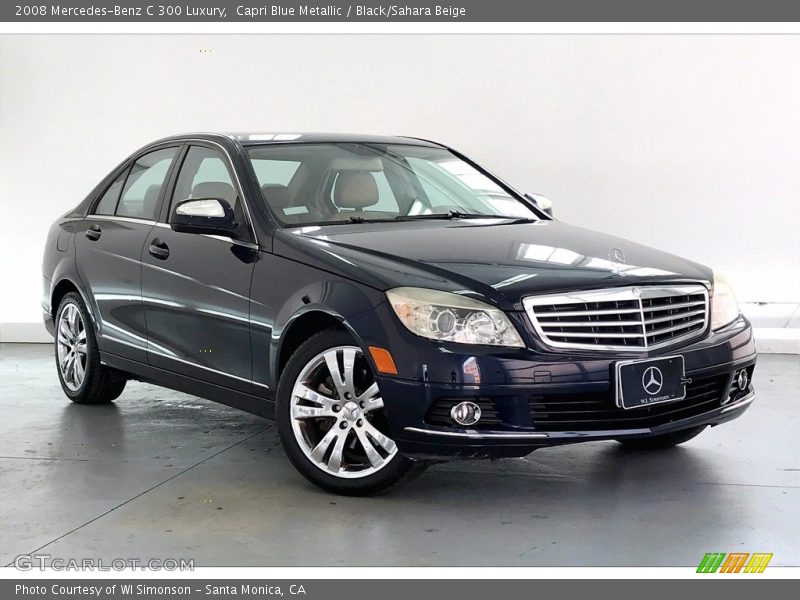 Capri Blue Metallic / Black/Sahara Beige 2008 Mercedes-Benz C 300 Luxury