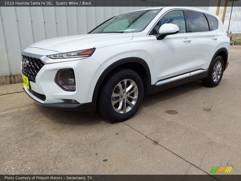 Quartz White / Black 2019 Hyundai Santa Fe SEL
