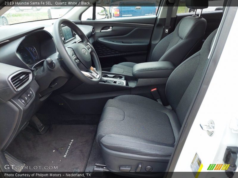 Quartz White / Black 2019 Hyundai Santa Fe SEL