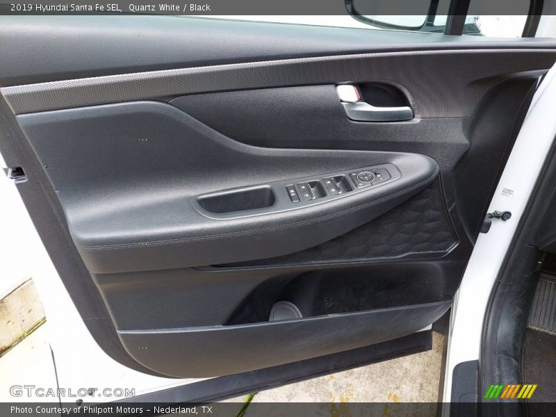 Quartz White / Black 2019 Hyundai Santa Fe SEL