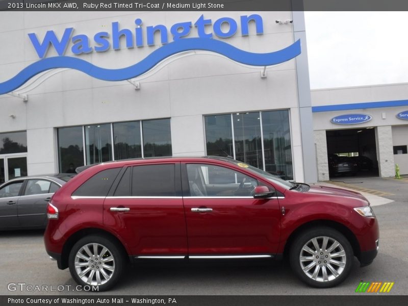 Ruby Red Tinted Tri-Coat / Medium Light Stone 2013 Lincoln MKX AWD