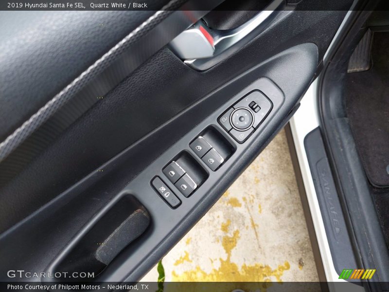 Quartz White / Black 2019 Hyundai Santa Fe SEL