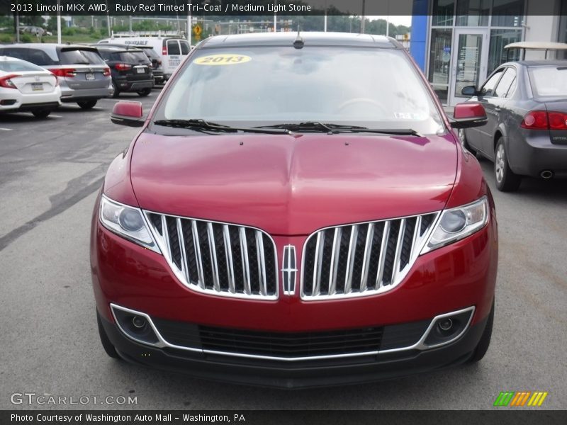 Ruby Red Tinted Tri-Coat / Medium Light Stone 2013 Lincoln MKX AWD