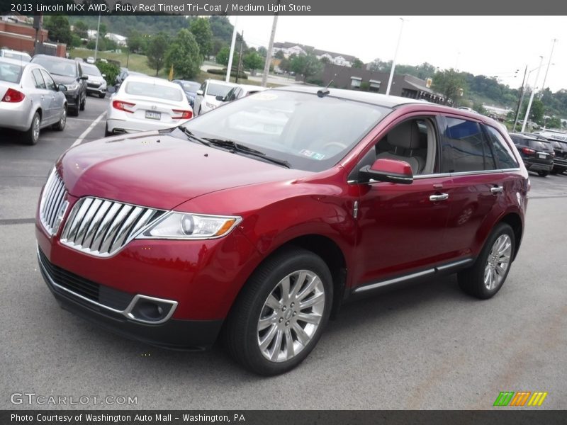 Ruby Red Tinted Tri-Coat / Medium Light Stone 2013 Lincoln MKX AWD