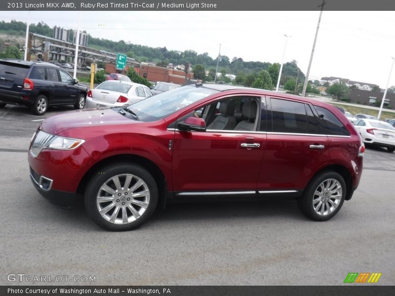 Ruby Red Tinted Tri-Coat / Medium Light Stone 2013 Lincoln MKX AWD