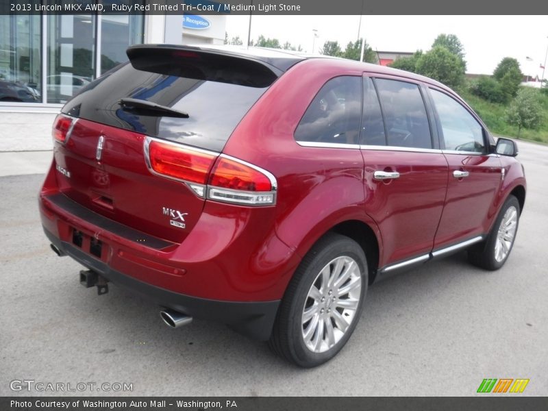 Ruby Red Tinted Tri-Coat / Medium Light Stone 2013 Lincoln MKX AWD