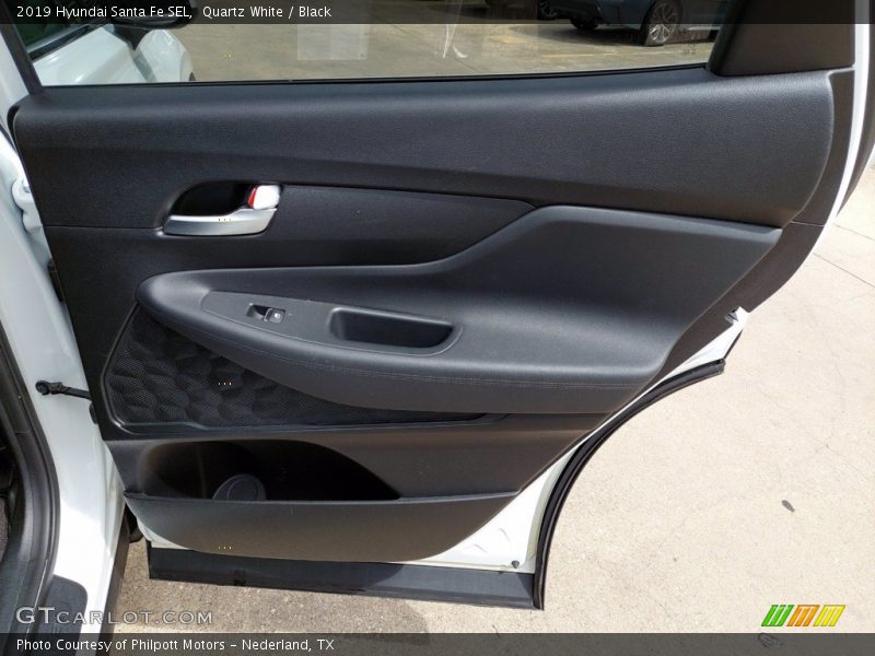Quartz White / Black 2019 Hyundai Santa Fe SEL