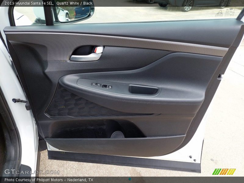 Quartz White / Black 2019 Hyundai Santa Fe SEL
