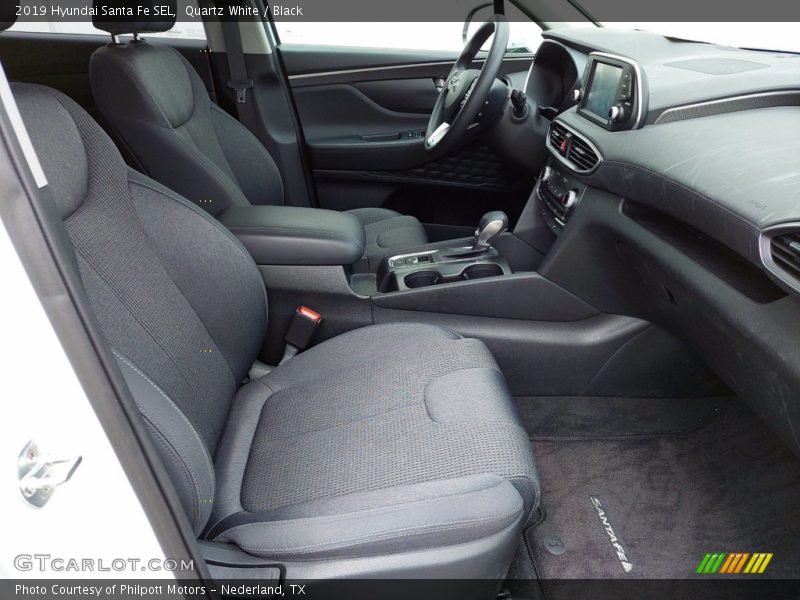 Quartz White / Black 2019 Hyundai Santa Fe SEL