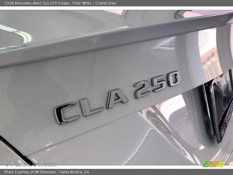 Polar White / Crystal Grey 2018 Mercedes-Benz CLA 250 Coupe
