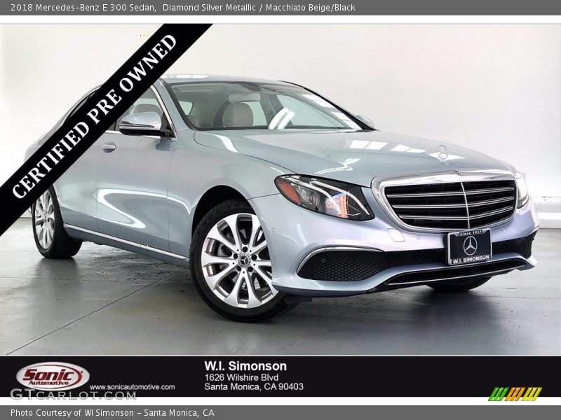 Diamond Silver Metallic / Macchiato Beige/Black 2018 Mercedes-Benz E 300 Sedan
