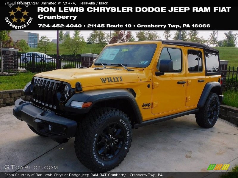 Hellayella / Black 2021 Jeep Wrangler Unlimited Willys 4x4