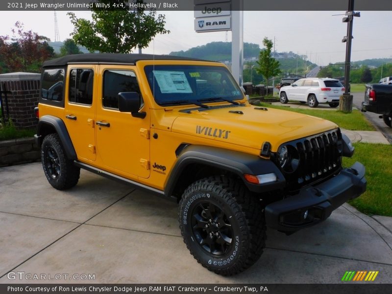 Hellayella / Black 2021 Jeep Wrangler Unlimited Willys 4x4