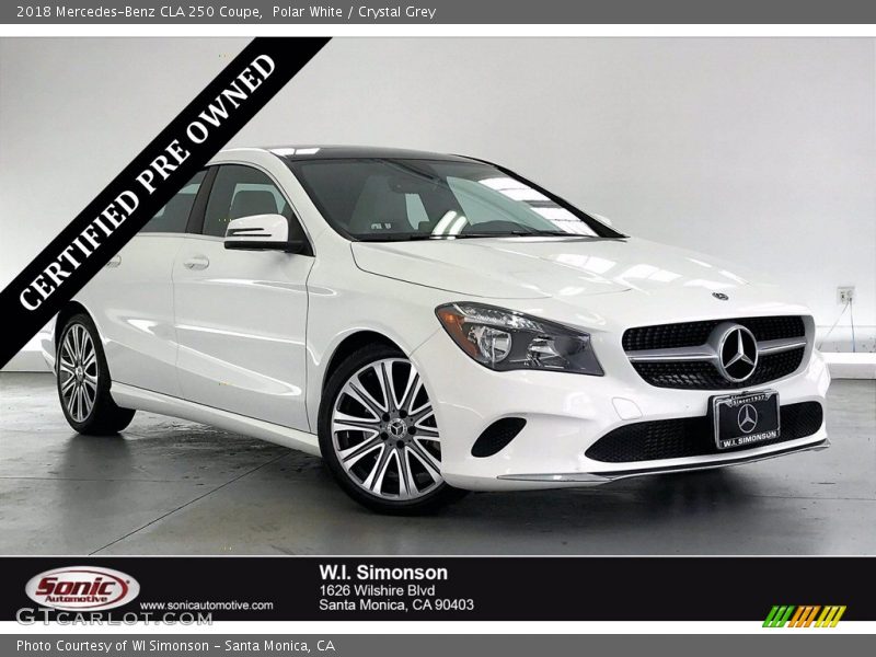 Polar White / Crystal Grey 2018 Mercedes-Benz CLA 250 Coupe