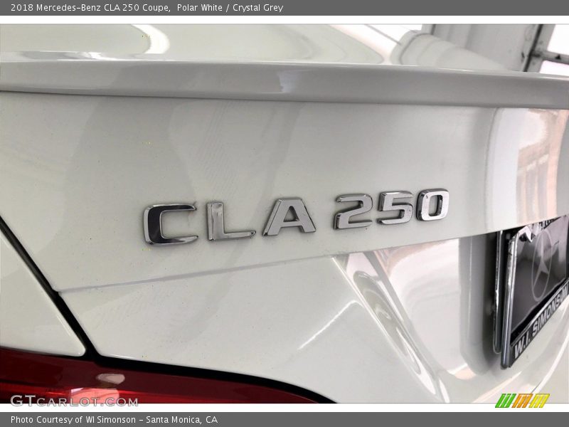 Polar White / Crystal Grey 2018 Mercedes-Benz CLA 250 Coupe